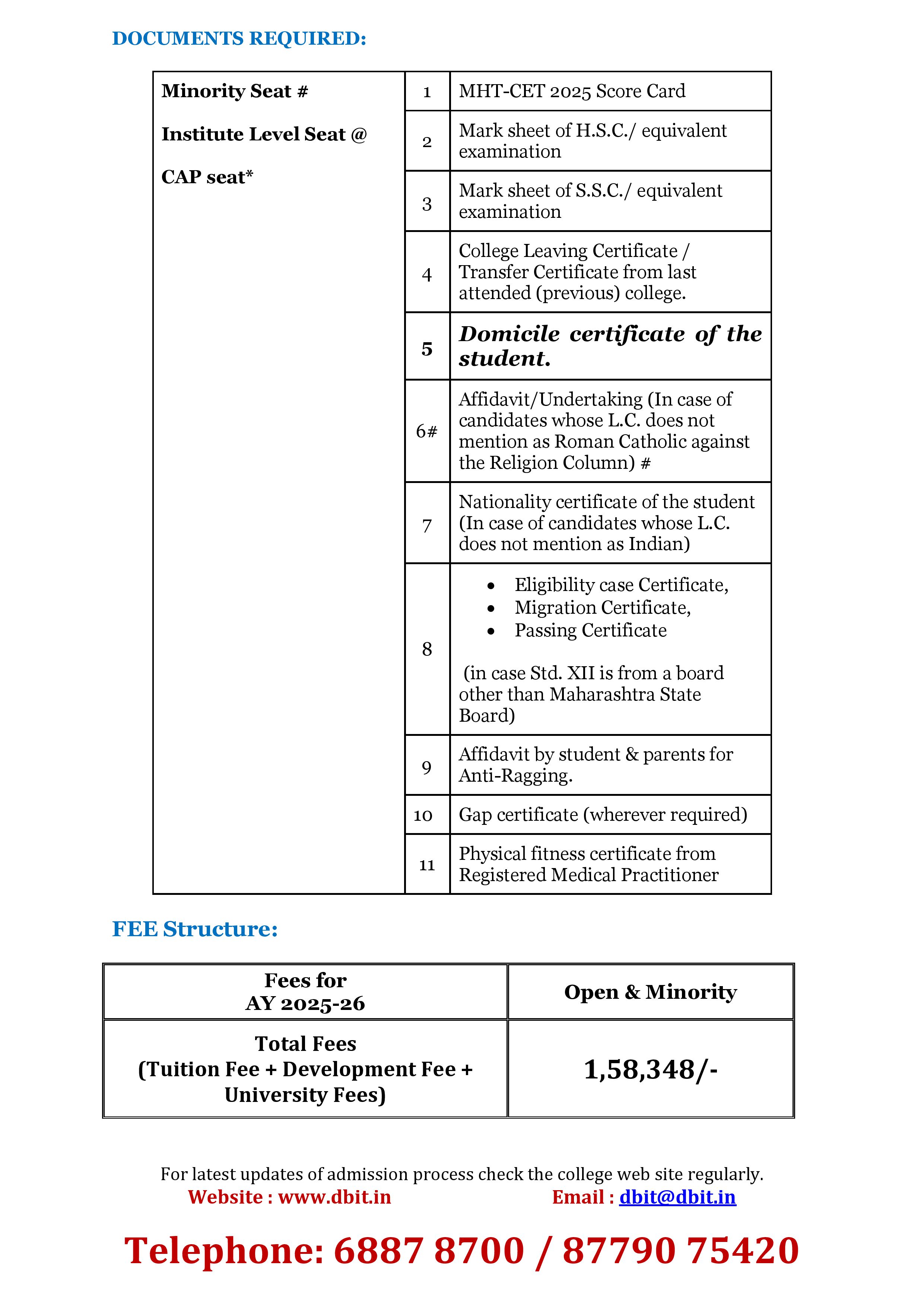Fees 2024-25 