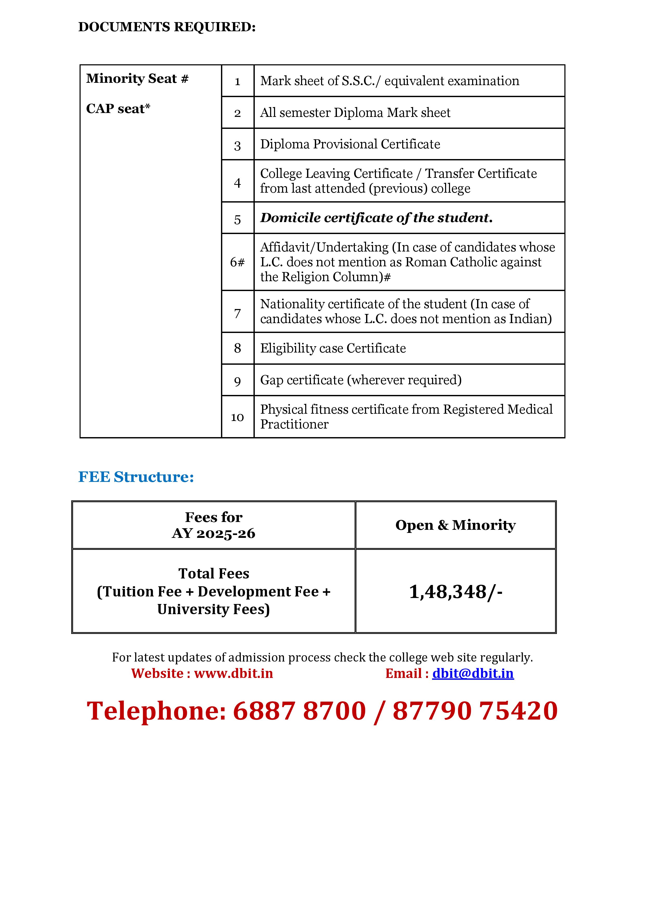 Fees 2024-25 
